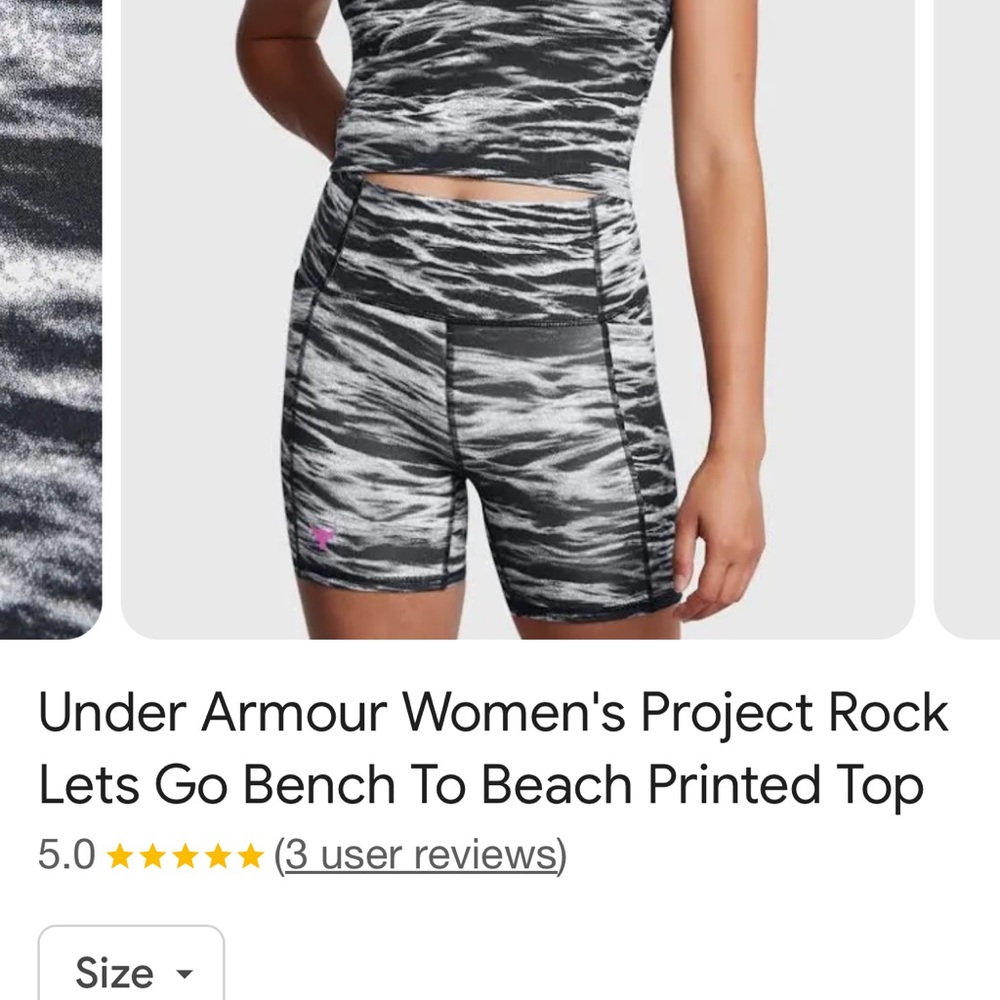 Under Armour Project Rock Printed Top and Shorts